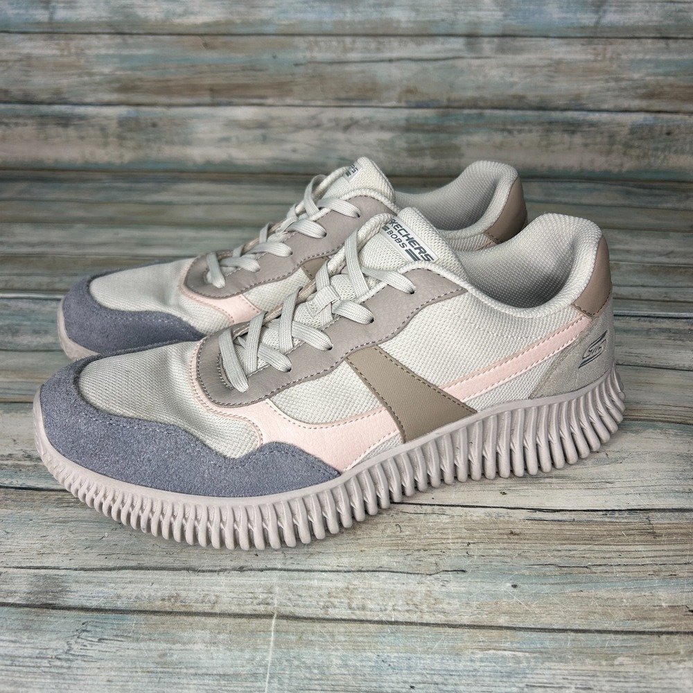 Skechers Bobs Sneakers Womens Size 10 Sports Geo Lace‎ Up 117424 Walking